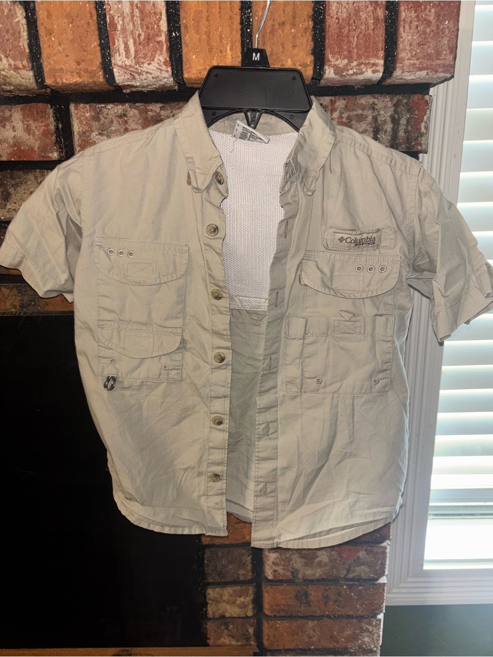 Columbia Short-Sleeve Button-Front Shirt - Light Tan